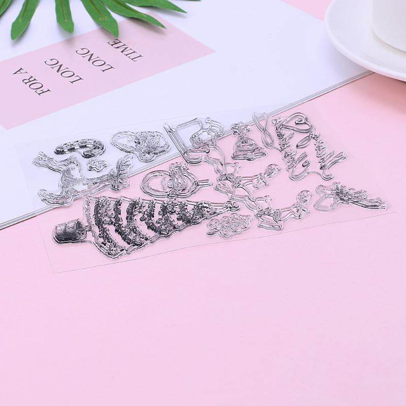 Buy Christmas Elements Clear Stamp Cling Seal DIY Scrapbook Embossing ...