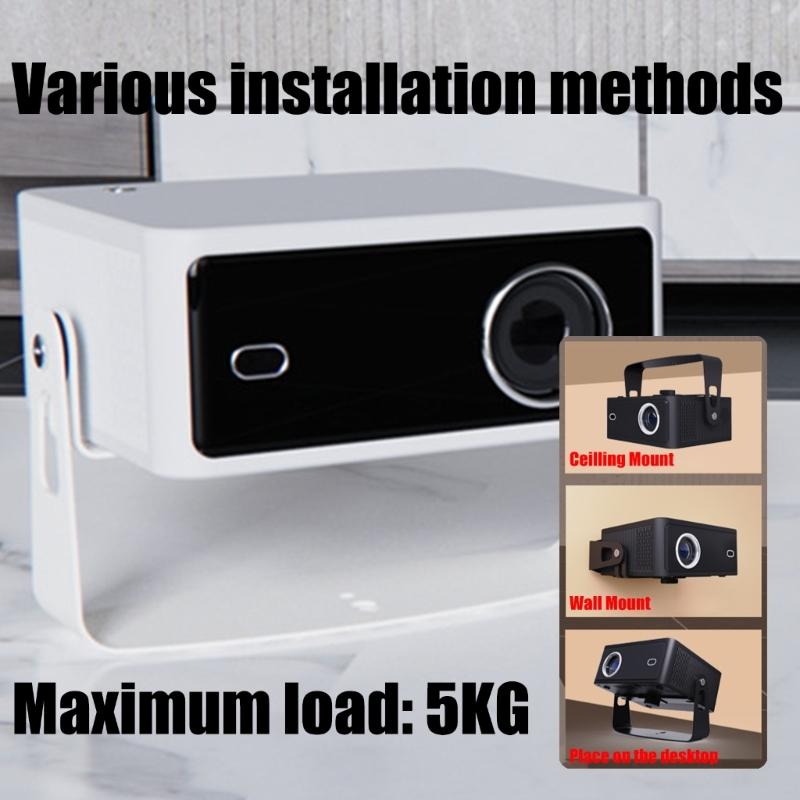 Uchwyt Projektora Obrotowy 360 Stopni Wytrzymały Metalowy Wspornik Do Montażu Ściennego Sufitowego Biurkowego Udźwig Do 5kg