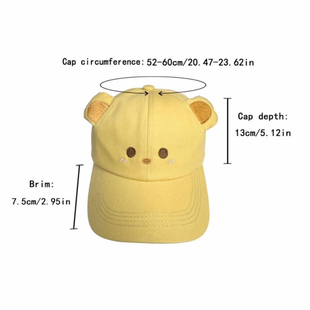Fashion Embroidery Sunshade Duckbill Caps Adjustable Cartoon Sunshade Hat Pink Pig Baseball Cap for Women