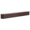 Raised Garden Bed Galvanized Steel 332 X 40 X 36 Cm Brown