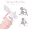 Retractable Outdoor Sports Water Bottle 350-650ML Foldable Drinking Cup  Gym