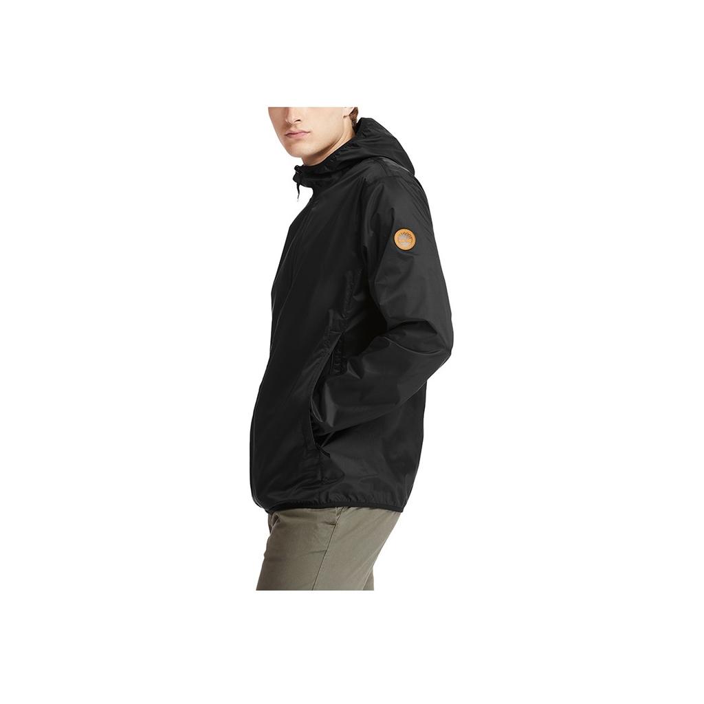 Timberland Casual Solid Color Hooded Jacket Men Jackets Black A2ETN-001