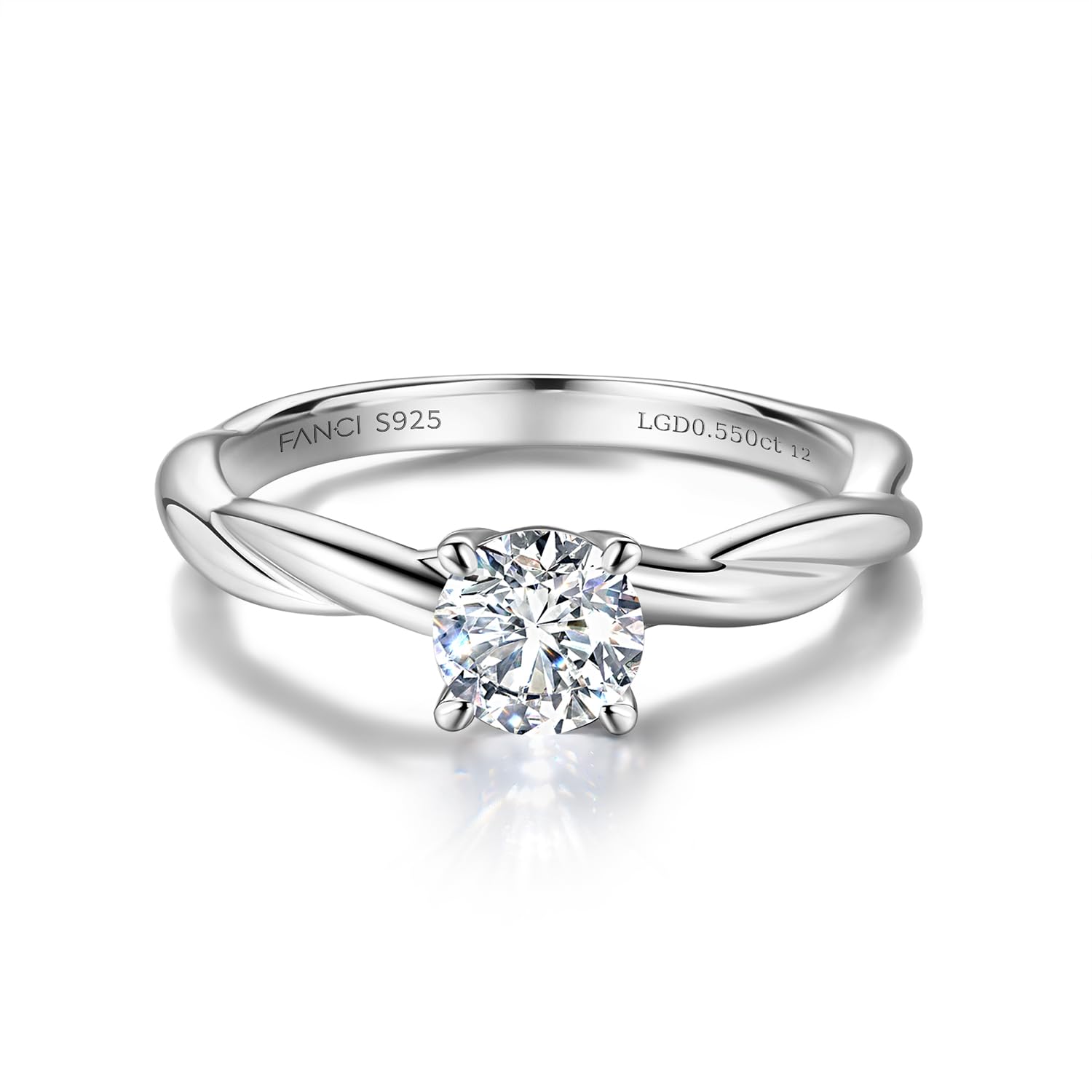 

FANCIME Diamond Ring for Size Single Perfect for and Wedding Gift Wrapping Included Women, Destined Lover, 9, Lab-Grown Diamond, Stone, 0.55ct,