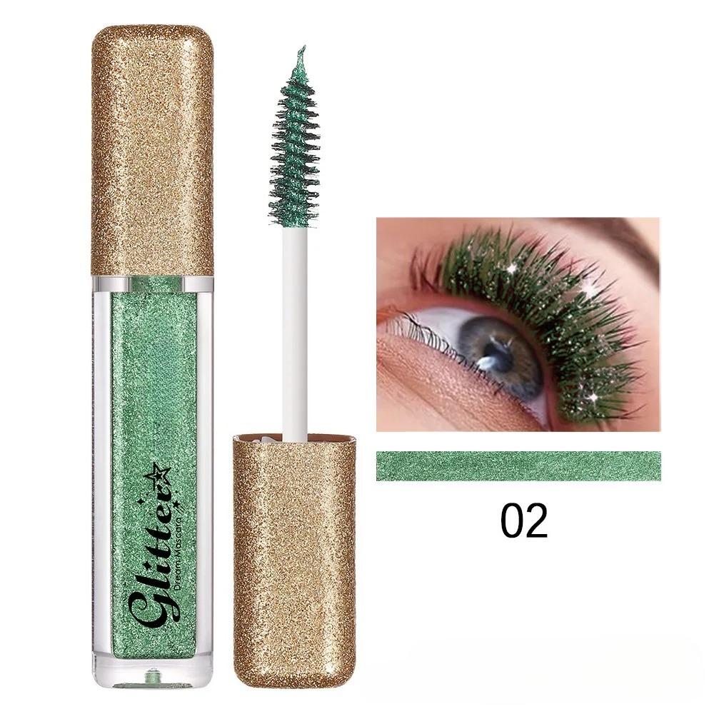 Sliver Gold Diamond Glitter Mascaras Quick Dry Long Lasting Waterproof Curling Thick Shiny Eyelash Sexy Mascara Makeup Cosmetics
