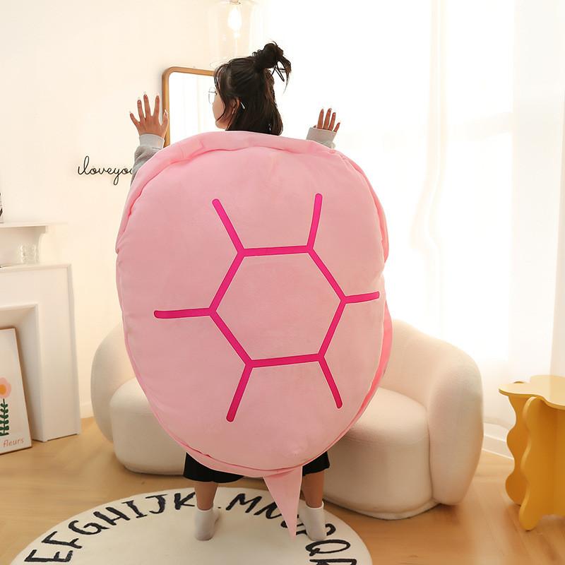 Shell Wearable Turtle Plush Toy Cartoon Stuffed Doll Sofa Cushion Kids Gift