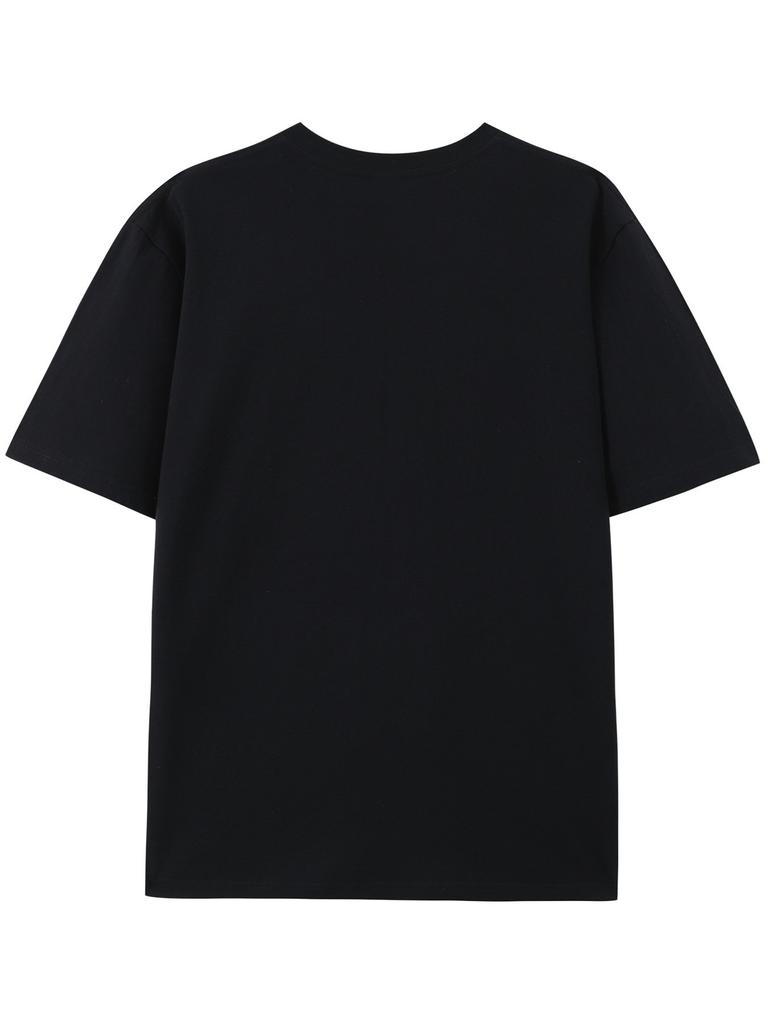 Men's Vintage Cotton T-Shirt Full Moon Wolf Silhouette Night Scene Print Soft Breathable Crewneck Short Sleeve Tee Men Clothing