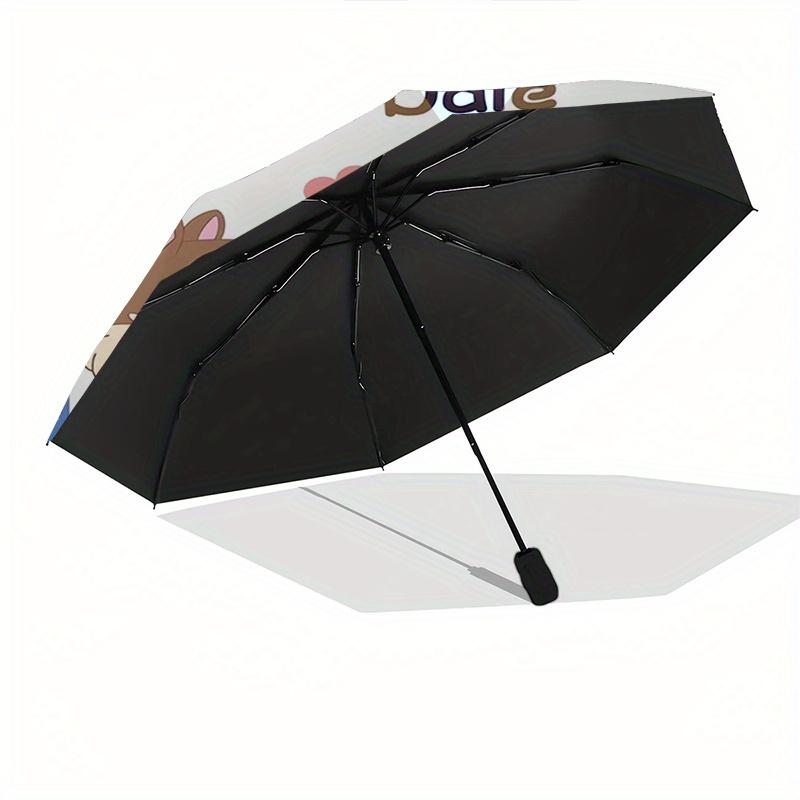 1pc Chip,Dale Automatic Folding Umbrella: Compact 8 Bone Design Cartoon Outdoor Travel Companion, Business Umbrella, Christmas Valentine's D