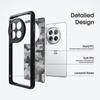 (Comes with wrist strap)[Precise Cutouts for Camera Lenses] for OnePlus Ace 12 camo phone case,Clear Hard Back Shockproof Advanced Protective Cover