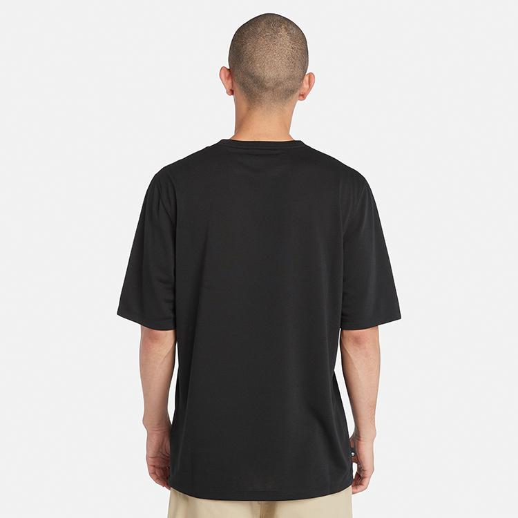 Timberland UV Protection Quick-Dry Crew Neck Short Sleeve T-Shirt Men Tops Black A41Z5-001