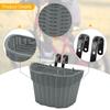 Kids Bike Basket Front Decoration Portable Handwoven Practical Children Bicycle Front Basket for Girls Boys Riding Street Parks