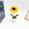 Plush Twisted Rod Sunflower Potted Desktop And Office Decoration Ornament