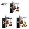 Creative Bookshelf Display Lamp Christmas Hanging Light, Snowman Book Nook Lamp, Metal Decorative Reading Space Accessories Floating Library