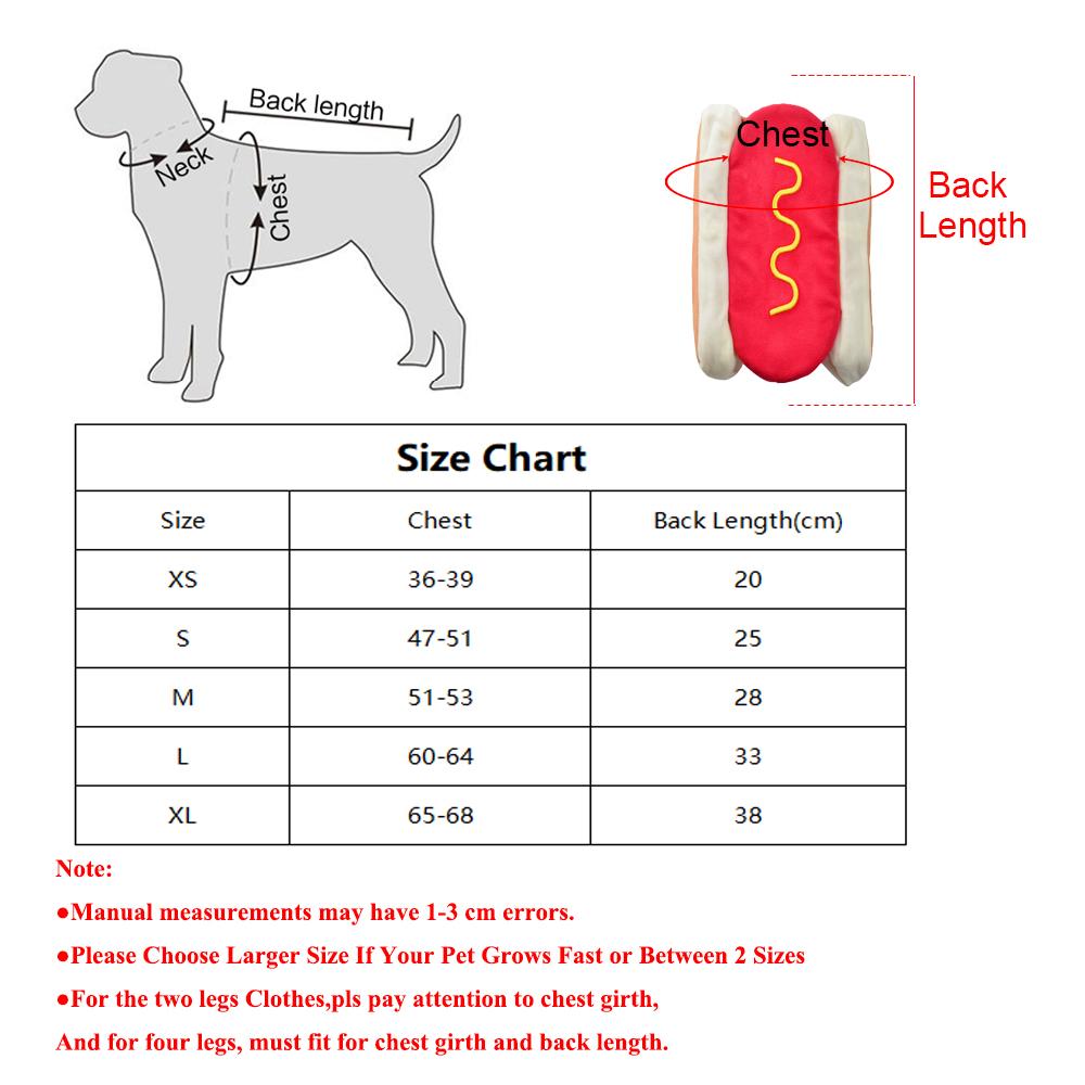 Śmieszne Ubrania dla Psa Kostium Hot Doga na Imprezę Halloweenową Duże Małe Psy Regulowane Ubrania dla Zwierząt Słodki Pies Chihuahua Mops Akcesoria