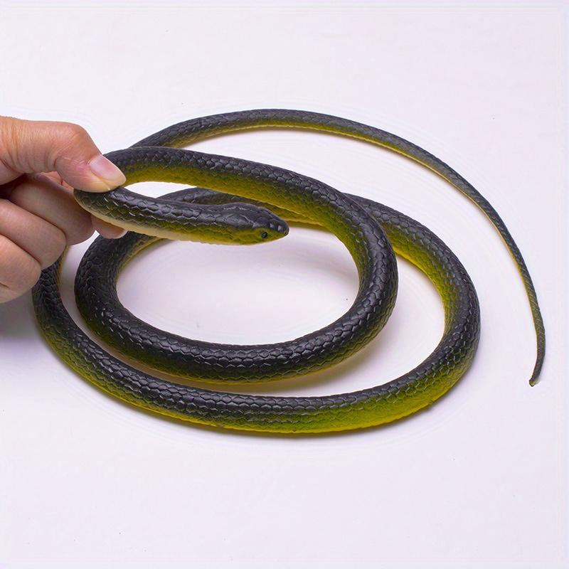123cm Fake Realistic Rubber Toy Snake Simulation Anaconda Scary Halloween To Scare Birds Props Prank Trick Toy Accessories