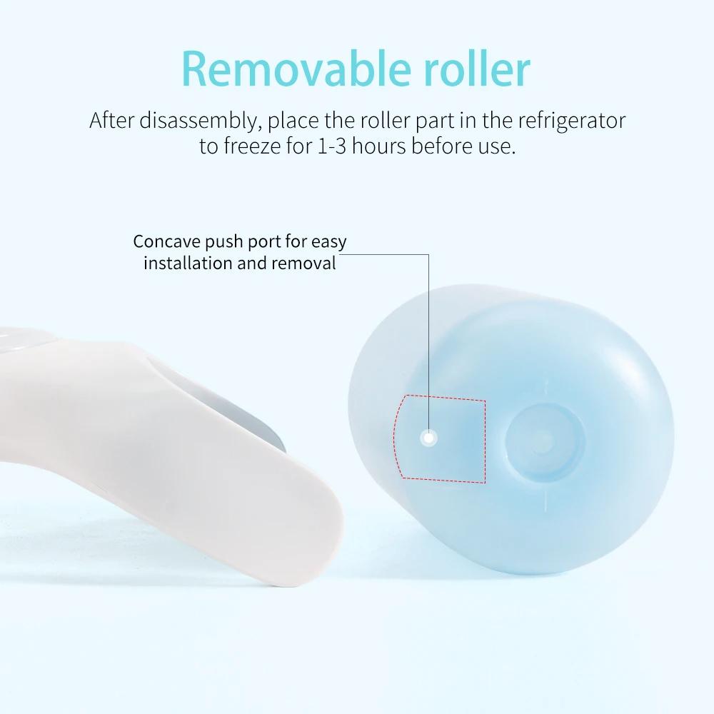 Rolă de gheață Role de masaj la rece pentru masaj facial și corporal Ochi Depuff Eliberarea durerii cu husă de călătorie Masaj facial pentru îngrijirea pielii