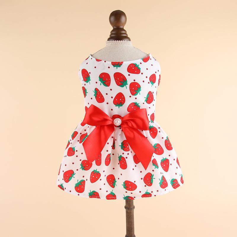 Spring/Summer Pet Clothes: Cute Cartoon Skirt for Dogs & Cats (Teddy, Pomeranian, Bichon)
