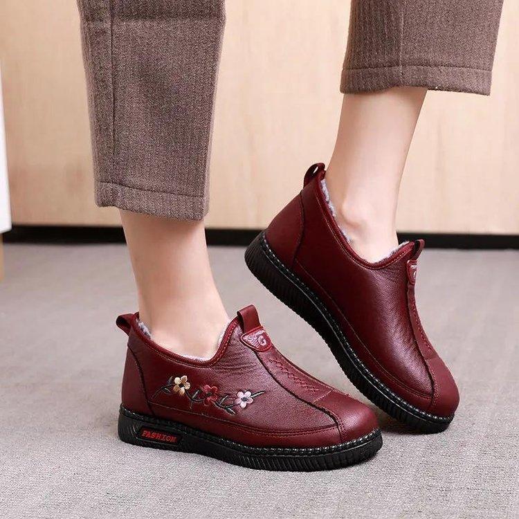 

Женская хлопковая обувь зима новая старая пекинская тканевая обувь на толстой подошве утолщенная хлопковая обувь теплая и удобная хлопковая обувь 41 бордовый