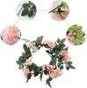 Xiyin Realistische 10-köpfige Rosenranke Künstliche Blumen für Zuhause, Hochzeit oder Außendekoration