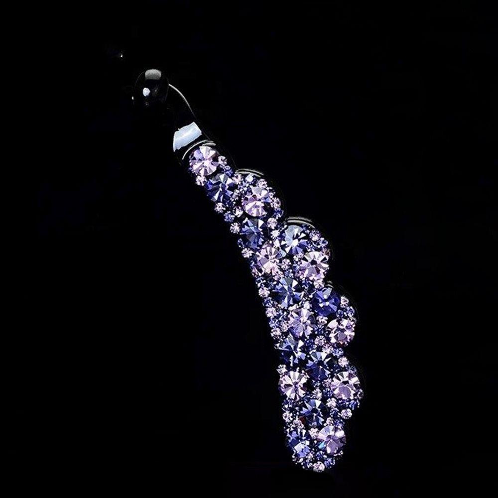 Korean Style Crystal Hair Claws Elegant Sweet Hairpins Rhinestones Banana Clip  For Women Girls