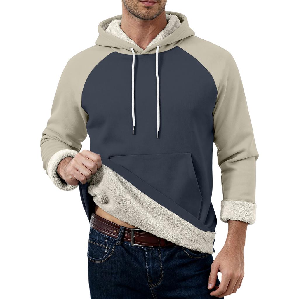 Men's Casual Long-Sleeve Fleece Hoodie With Pockets