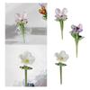 Mini Glass Flower Collectible Ornament for Women Girls Desktop Birthday