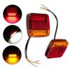 2X 12V 26LED Submersible Trailer Lights Stop Tail Turn Signal Lights License Number Plate for Trailer Truck RV Lighting Upgrade