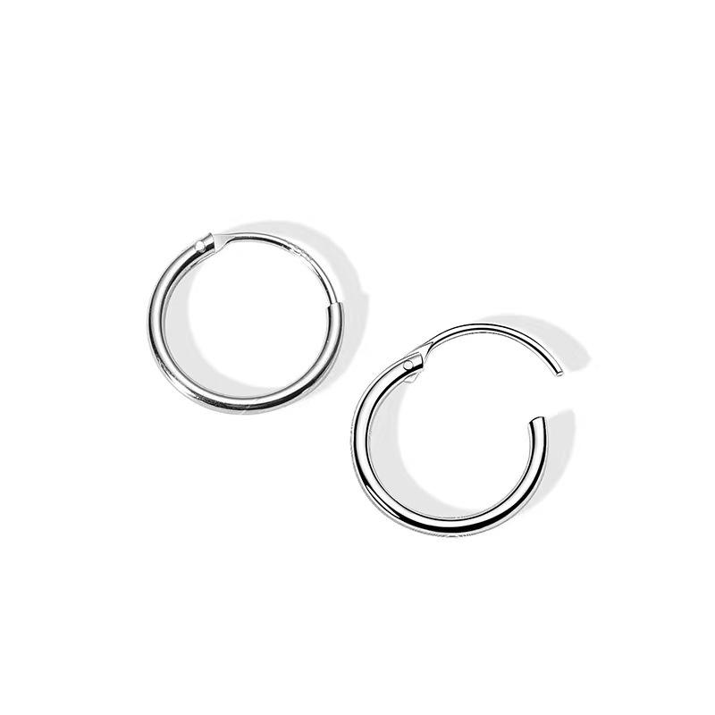 

Минималистичные корейские серьги-кольца из титановой стали - Индивидуальность и стиль