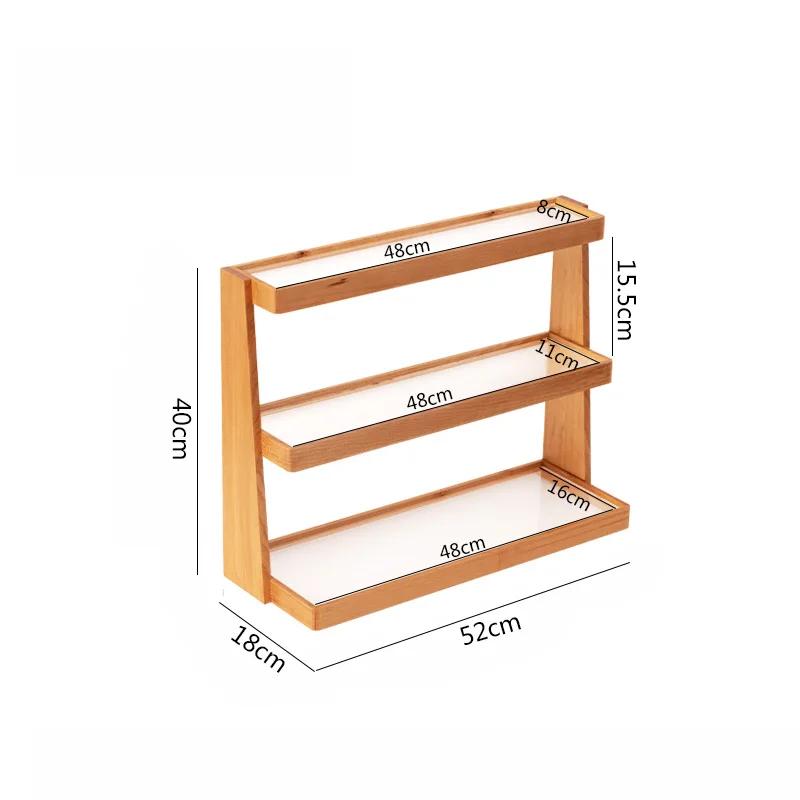 Multi Layer Storage Rack Wooden Acrylic Storage Tray Cup Storage Shelf Display Rack Decorative Rack Kitchen Storages Container