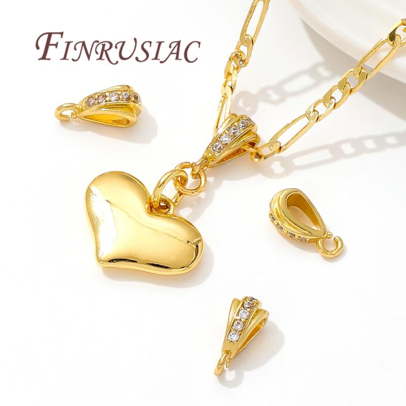 18K Gold Plated Bailes For Jewelry Bails For Pendants Connectors Findings DIY Necklace Accessories