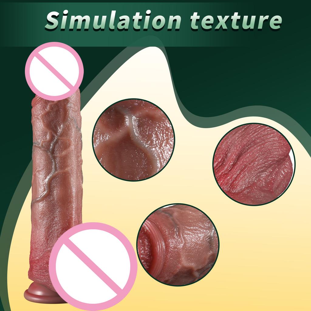 Long realistic Thrusting dildo vibrator penis telescopic silicone Dick female remote control vibrator for women Masturbation 18+