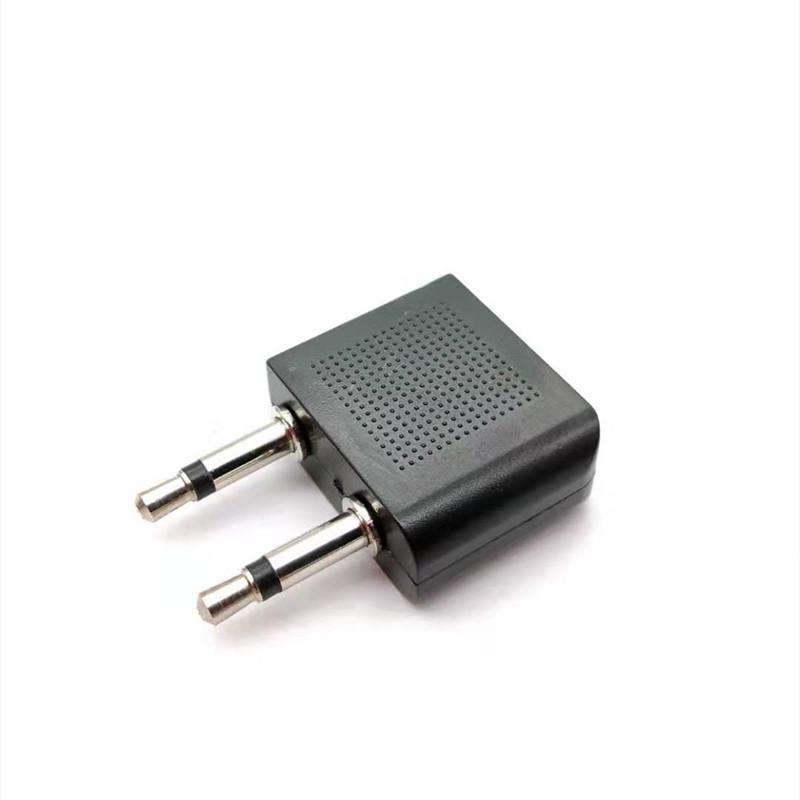 Nickel-Plated 3.5mm Female To Dual Male Airplane Audio Adapter