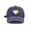Washed Baseball Cap California Letter Print Purple Casual Sun Hat For Adults