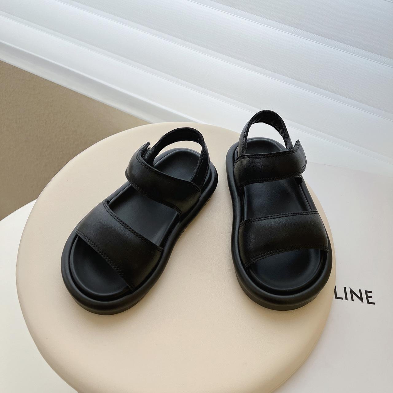 

Girls sandals 2025 summer new children s Korean version of Roman shoes boys baby soft-soled open-toed beach shoes 31 yards inner length 19cm