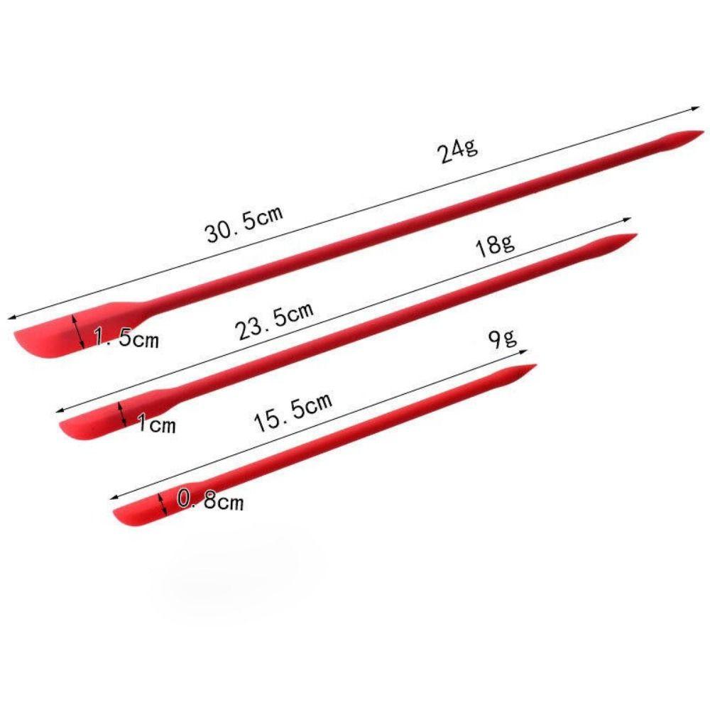 New 3-Piece Set Mini Silicone Spatula Set Durable Double Headed Heat Resistant Spatula Flexible Silicone Jam Spatula Jar Use