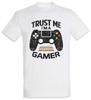 Confie em Mim, Sou um Jogador Camiseta Jogos Geek Nerd Controle Teclado Pixel