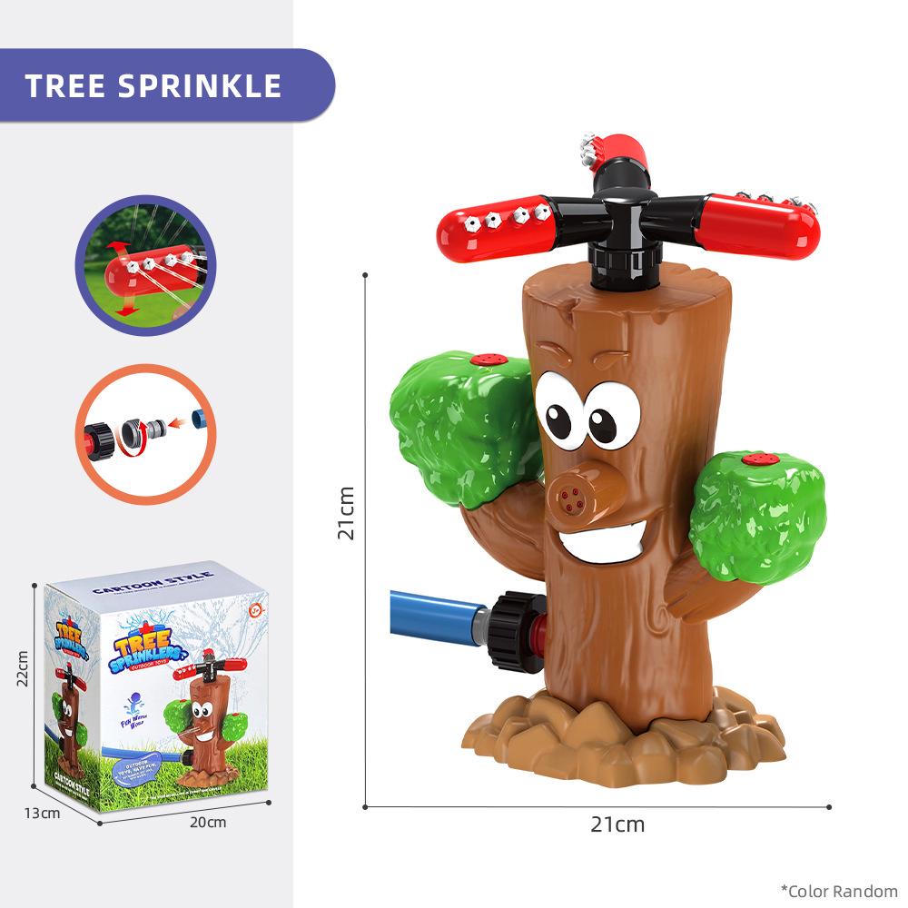 Cartoon Cactus Tree Stump Grass Water Sprinkler Toy for Kids