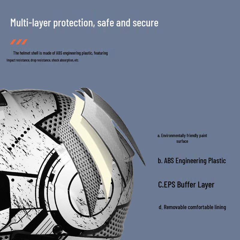 3C Certified Full Face Retro Motorcycle Helmet for All Seasons - Men's and Women's Scorpion Combination Half Helmet