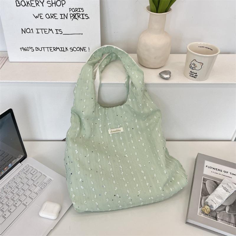 Sequin Casual Large-capacity Vest Bag Summer New Commuter Canvas Bag Shoulder Women's Bag