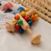 0-12 Monate Baby Spielzeug Hand Rassel 1pc Holz Interaktive Babys Spielzeug Für Neugeborene Baby Spielzeug Bunte pädagogisches Spielzeug