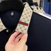 Luxury Quality Men'S Polo Shirt Exquisite Knitted Collar Letter Print Long Sleeve Autumn Lapel T-Shirt Business Trend Menswear