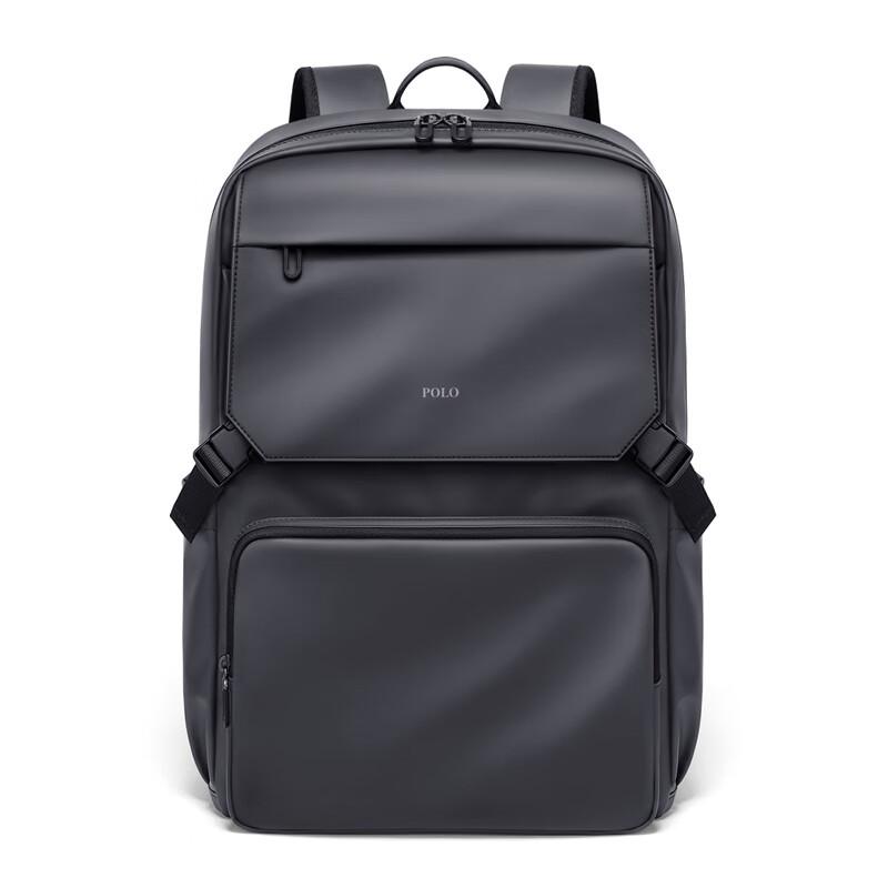 POLO Men\'s Backpack 15.6/17.3 Inch Laptop Bag Large Capacity Student Travel Business Bag