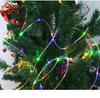 Colorful Outdoor Solar LED Tube Strip Lights - USB/Battery Powered Christmas Lighting with Copper Wire