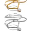 Stainless Steel Zirconia Necklace: Light Luxury Water Drop Snake Bone Clavicle Chain with Color Retention.