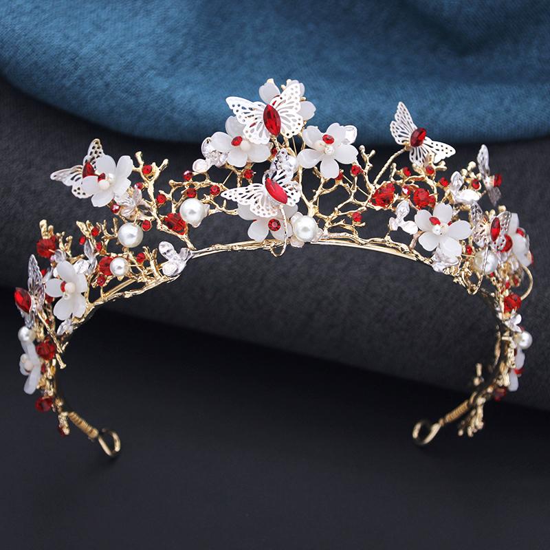 Luxury Wedding Crown Princess Tiaras and Crowns for Party Birthday Butterfly Tiara Hair Jewelry Bridal Dress Accessories