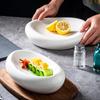 White Ceramic Dining Plates Fish Dish Dessert Plate Western Style Steak Plate Sashimi Disc Fruit Dish Salad Bowl Sushi Plates