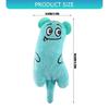 Interactive Cats Plush Toy for Indoor Entertainment Crinkle Sound Cats Teasing Cartoon Mice for Pet Teething Relief 6pcs