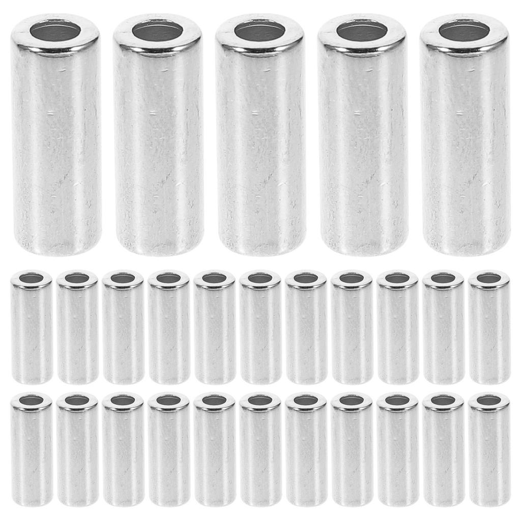 30 Stück Metall Seil Kordelstopper Röhrchen Perlen Legierung Zylinder Kordelstopper für Kordelzug Pullover Hüte Pflanzen Korb Lanyard DIY Makramee