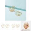 Fashionable Style Western Round Alloy Earrings For Women Simple Design Geometric