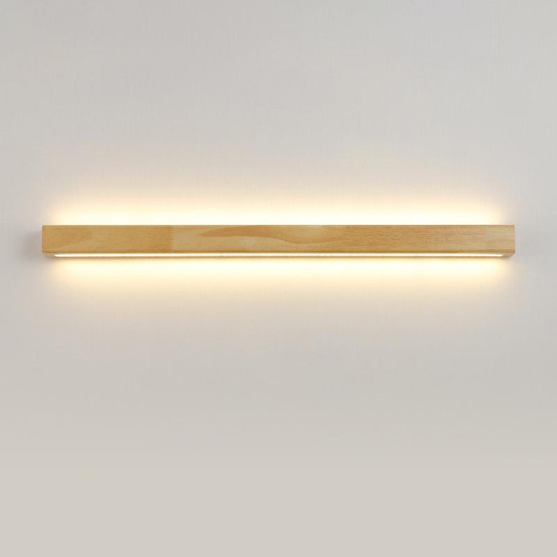 Nordic Wood LED Wall Lamp Dimming Atmosphere Lighting Fixtures Dropshipping For Bedside Stairs Parlor Aisle 60/80/100cm