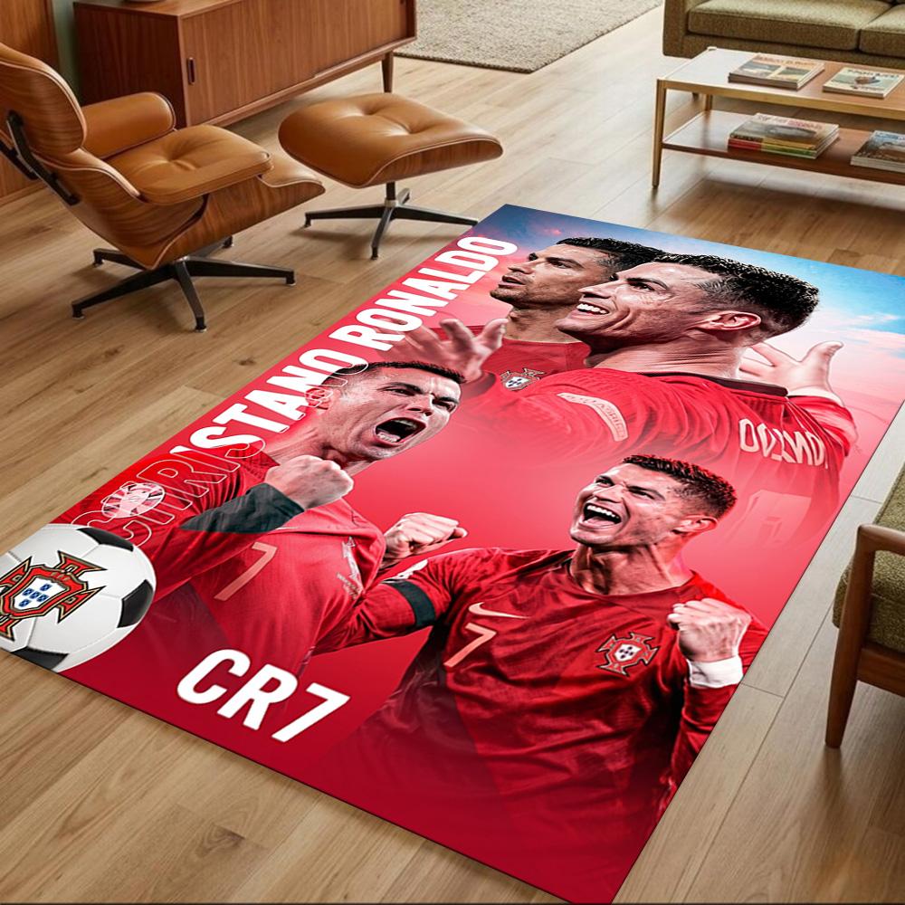 Cristiano Ronaldo Area Rug Perfect for Study Room Living Rooms Dining Room Kitchen Anti-slip Rug Decorate Offices